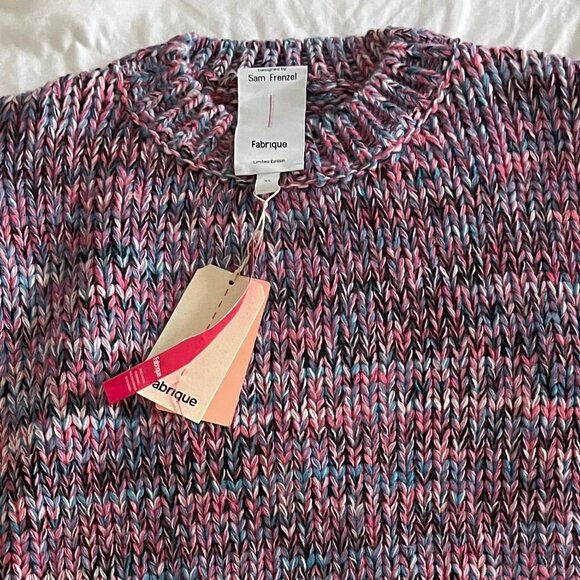 NEW Fabrique Sam Frenzel Oversize Phoebe Chunky Sweater Iceland Wool Pink (XL) - Picture 4 of 6